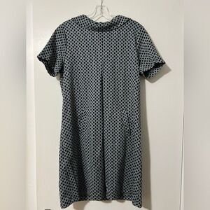 Tyler Boe Black and White Geometric Midi Dress